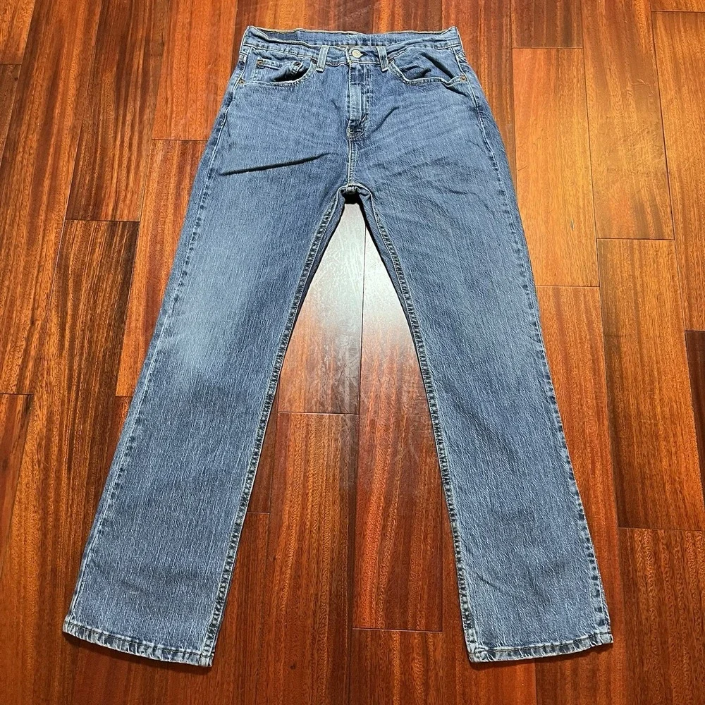 Levis Jeans Mens 31x30 527 Blue Medium Wash Stretch Bootcut Denim Fits 30x30